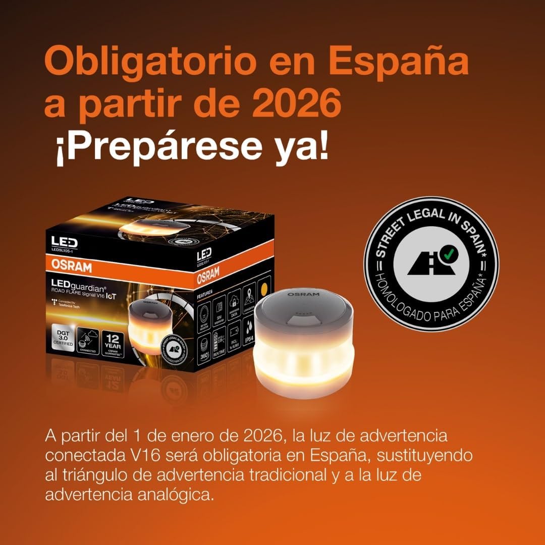 Baliza V16 conectada obligatoria 2026